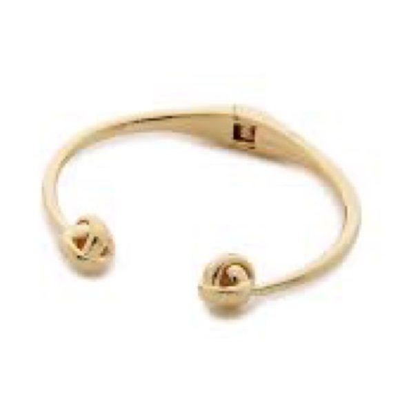 kate spade Jewelry - 𝅺Kate Spade Knot Hinged Gold Open Bangle Cuff